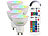Luminea 4er-Set LED-Spots GU10, RGBW, 4,8 W, 400 lm, dimmbar Luminea LED-Spots GU10 mit Farbwechsel (RGBW) und Fernbedienungen