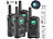 simvalley communications 4er-Set PMR-Funkgeräte mit VOX, bis 10 km Reichweite, LED-Taschenlampe simvalley communications Walkie-Talkies