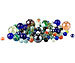Playtastic Mega-Murmelpaket mit 1 kg Murmeln in verschiedenen Farben, 15 - 32 mm Playtastic Glas-Murmeln