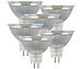 Luminea 6er-Set LED-Glas-Spots GU5.3, 3W (ersetzt 25W), 250lm, 3000K, warmweiß Luminea LED-Spots GU5.3 (warmweiß)