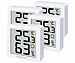 PEARL 4er-Set Ultrakompakter Mini Hygrometer mit Temperatur PEARL Digitale Thermometer/Hygrometer