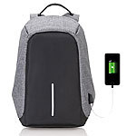 Diebstahlsicherer Rucksack, grau