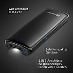 CoolrealL-Powerbank 15600mAh inkl Taschenlampenfunktion USB-Powerbanks