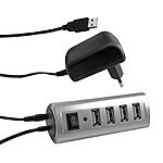 Hama USB 2.0 Hub mit 4 Ports und externem Netzteil Hama USB 2.0 Hubs