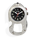 Swiss Military Karabiner-Uhr mit LED & Messer, silber