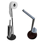 Verchromte WC-Bürsten Designer-Garnitur, Sanwood WC-Bürsten