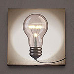 LED-Wandbild "Glühbirne", 30x30 cm