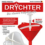 Trichter / DRYCHTER 2.0 mit Dosier Feder, 400ml, rot Abgießhilfen