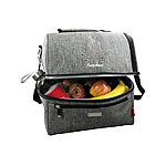 Kühltasche Ethno mit 2 getrennten Fächern, Silbergrau Kühltaschen