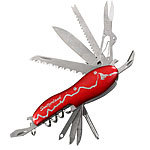 Taschenmesser Officer Grip, Alpen Panorama, rot Taschenmesser