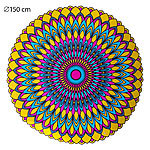 Out of the blue Strandtuch, Fancy Flower, ca. 150cm Durchmesser, 100% Polyester Out of the blue Mikrofaser-Badetücher