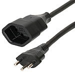 MAX HAURI AG Verlängerungskabel, 9m, Stecker Typ 12, Kupplung Typ 13, schwarz MAX HAURI AG Strom-Verlängerungskabel (Schuko-kompatibel)