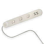 Luminea Home Control WLAN-Steckdosen-Leiste, 4x USB, Alexa & Google Assistant komp., 10 A Luminea Home Control WLAN-USB-Steckdosenleisten