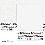 Designer-Handtuch-Set I love Switzerland, Gäste-/Hand-/Badetuch