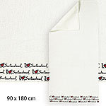 Designer-Badetuch I love Switzerland, 90x180cm, aus Baumwoll-Frottee