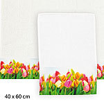 Designer-Gästetuch Tulpenspiel, 40x60cm, aus Baumwoll-Frottee