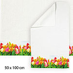 Designer-Handtuch-Set Tulpenspiel, Gäste-/Hand-/Badetuch