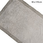 Strandbadetuch Malibu, Frottee aus 100% Baumwolle, 90x170 cm, grau Mikrofaser-Badetücher