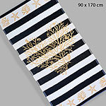 Jacquard Strandbadetuch mit goldenem Korallen-Print, 100% Baumwolle Mikrofaser-Badetücher