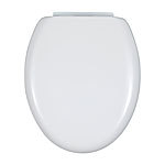 WC-Sitz aus Thermoplast mit Absenkautomatik, oval, weiss, 46 x 38cm Automatische WC-Sitze
