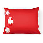 Designer Bettwäsche Kuhli Schwiiz, Kissenbezug 65x100 cm, links