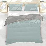 Bio-Wende-Bettwäsche-Set Bicolor, grau-grün, 1x 200x210cm/2x 65x100cm