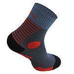 Funktionssocken Wandern, Unisex, Gr. 43-46, Grau/Rot Sneaker-Socken