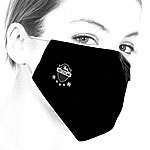 Mund- und Nasenschutz-Stoff-Maske, waschbar, 100% Baumwolle, schwarz Mund-Nasen-Stoffmasken