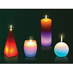 Echt-Wachskerzen mit buntem LED-Lichtspiel Lichterzauber