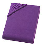 SUPERB Wasserbett/Boxspringbett Jersey Fixleintuch aubergine Steg 40cm Spannbettlaken
