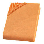 Einzelbett Qualitäts-Jersey Fixleintuch, orange Spannbettlaken