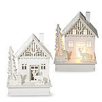 Weisse Holz-Winterlandschaft