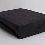 Luxus Frottee Einzelbett Qualität Fixleintuch, schwarz, 28cm Steg Spannbettlaken