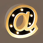 Dekoratives LED At-Zeichen @ LED-Leuchtbuchstaben