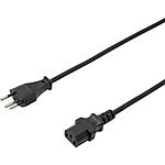 MAX HAURI AG Apparatekabel Kaltgerätestecker TD 3x 1,0 mm schwarz, 3 Meter MAX HAURI AG Kaltgeräte-Stromkabel