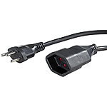 MAX HAURI AG Strom-Verlängerungskabel, 3-polig auf Kupplung, 3 Meter, schwarz MAX HAURI AG Strom-Verlängerungskabel (Schuko-kompatibel)