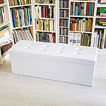 Grosse Sitzbank und Aufbewahrungsbox , weiss Aufbewahrungsboxen mit Sitzfunktion