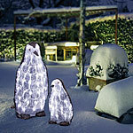 Set mit 2 LED-Acryl-Pinguinen, 44 und 27 cm LED-Weihnachts-Dekorationen