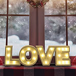 LED-Buchstaben-Deko "Love" LED-Leuchtbuchstaben