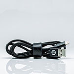 Ladekabel 2in1 Leder USB micro-USB Lightning Speed-Charging schwarz