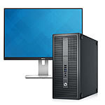 Komplett-Set: PC Hewlett Packard ProDesk + Monitor DELL Ultrasharp Computer