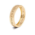 Gold-Ring mit GPS-Koordinaten für Sie oder Ihn, 18 kt Gelbgold, Gr. 58