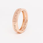 Gold-Ring mit GPS-Koordinaten für Sie oder Ihn, 18 kt Rotgold, Gr. 56
