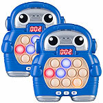 Playtastic 2er-Set Quick-Push-Bubble-Spielkonsole „Astronaut”, mit Display, blau Playtastic Quick-Push-Bubble-Spielkonsolen mit Display