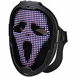 infactory LED-Gesichtsmaske mit Gestensteuerung, 80 Muster, LiPo-Akku, USB-C infactory LED-Masken mit Gestensteuerung