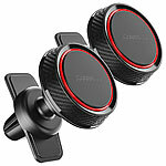Callstel 2er-Set Kfz-Magnet-Handyhalterung mit N50 Magnet Callstel Kfz-Magnet-Handyhalterungen, N50 Magnete für die Lüftung
