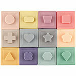 Playtastic 24er-Set Bausteine mit verschiedenen Texturen, ab 6 Monaten, BPA-frei Playtastic Silikon-Bausteine mit Texturen