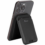 Xcase Kartenhalter für iPhone, MagSafe-kompatibel, klappbar,3 Karten,schwarz Xcase Kartenhalter-Wallet für iPhone mit MagSafe, klappbar, für 3 Karten