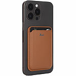 Xcase Kartenhalter für iPhone, MagSafe-kompatibel, 3 Karten, braun Xcase Kartenhalter Wallets mit Magsafe, braun, für bis zu 3 Karten kompatibel