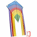 Playtastic 2er-Set Regenbogen-Flugdrachen für Kinder,Einleiner,65x72cm,80m Schnur Playtastic Lenkdrachen